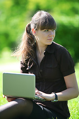 Image showing woman with laptop