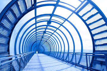 Image showing blue futuristic corridor