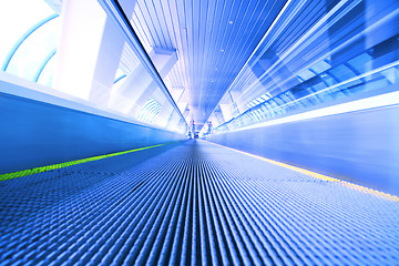 Image showing moving escalator