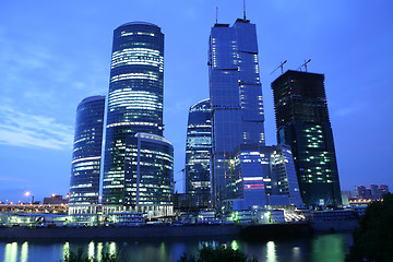 Image showing skyscrapers on the Moscow-river