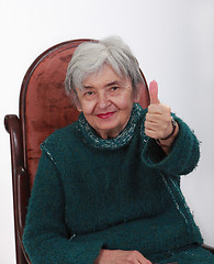 Image showing Positive senior woman