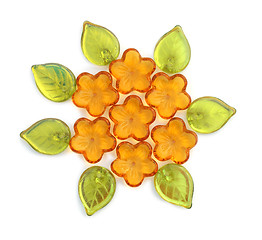 Image showing Glass flowers