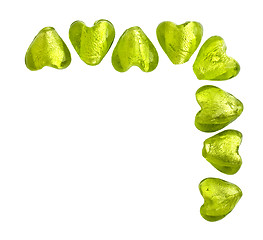 Image showing Green hearts