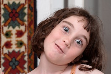 Image showing Little girl making funny face