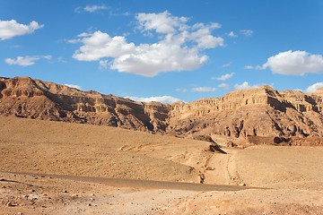 Image showing Road in the rocky desert 