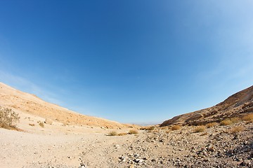 Image showing Desert landscape fisheye view