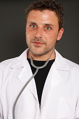 Image showing Doctor with stetoscope