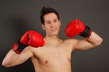 Image showing Young handsome boxer boy.