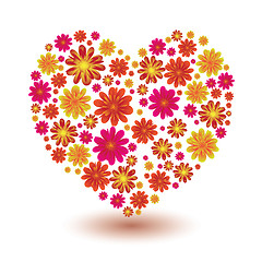 Image showing floral heart shape