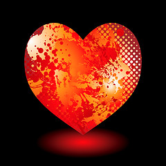 Image showing splat grunge heart