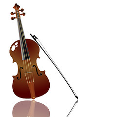 Image showing Bow and violin