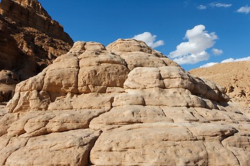 Image showing Sandstone mountain in the desert