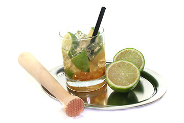 Image showing Caipirinha with fresh lime