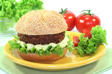 Image showing Meatball with bun