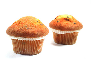 Image showing Muffins with chocolate chips