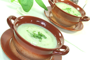 Image showing Wild herb soup