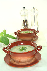 Image showing Wild herb soup