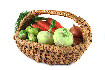 Image showing Winter vegetables in a basket