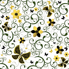 Image showing Seamless floral pattern