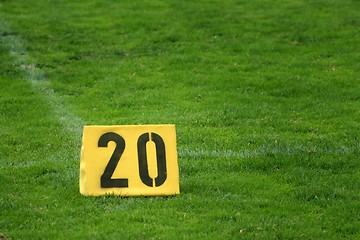 Image showing Twenty yard mark