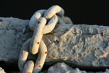 Image showing Old muddy chain