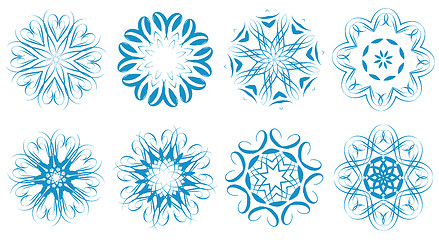 Image showing  snowflakes set