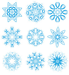 Image showing snowflakes set