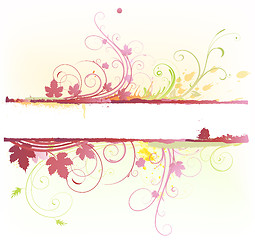 Image showing Floral Decorative banner