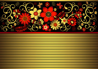 Image showing Floral vintage card 