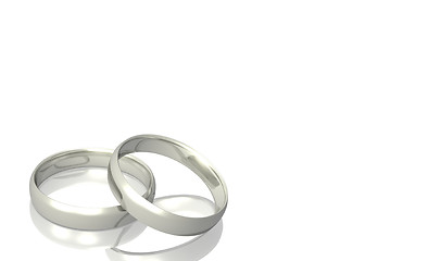 Image showing Silver Wedding rings