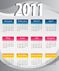 Image showing Calendar 3d 2011