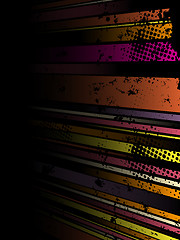 Image showing Abstract Grunge Stripe Background in several colors.