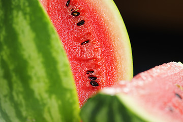 Image showing Cut watermelon closeup