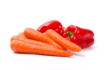 Image showing carrots and red paprika 