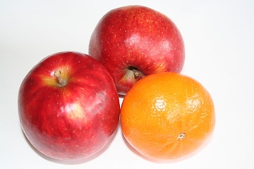 Image showing Orange and apples