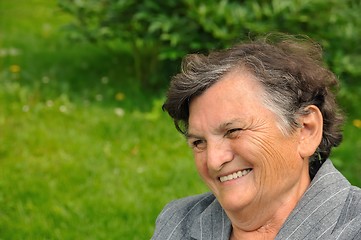 Image showing Senior woman smiling