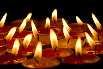 Image showing flaming candles