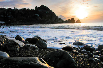 Image showing  Sunrise on the beach 