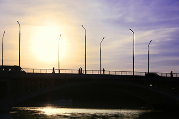 Image showing Cross over the bridge