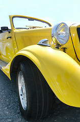 Image showing Classic yellow car