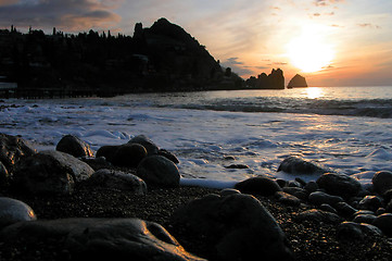 Image showing  Sunrise on the beach 