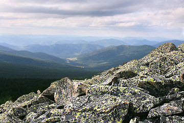 Image showing boulders covered in moss