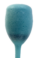 Image showing Blue foam in a glass