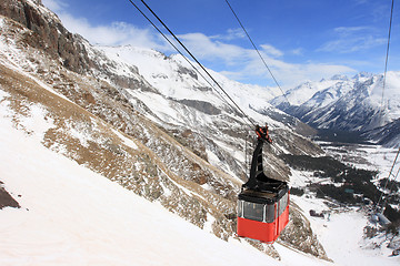 Image showing Gondola at Elbrus mountain. Russian Federation