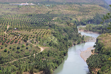 Image showing Meandering Cagayan river Philippines