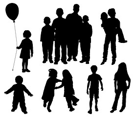 Image showing Children silhouettes