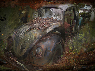 Image showing Old scrapped automobile