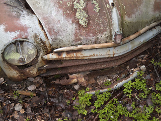 Image showing Scrap car in the nature