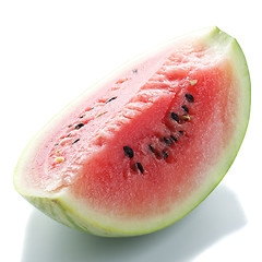 Image showing Watermelon slice with reflection