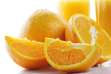 Image showing Oranges and juice